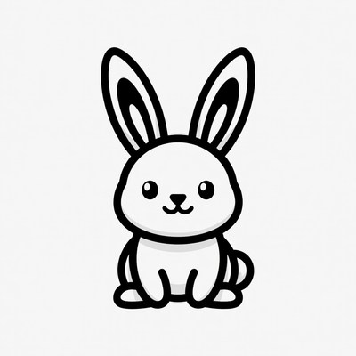 Cute cartoon bunny illustration