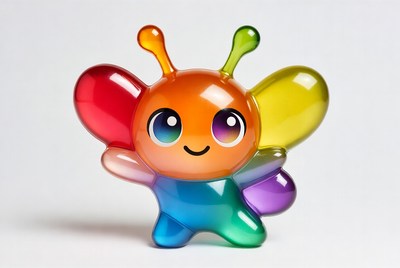 Rainbow Jelly Butterfly Toy