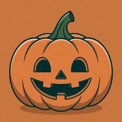 Smiling Jack-o'-lantern Pumpkin