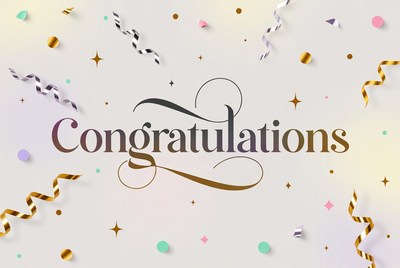 Congratulations Text with Confetti