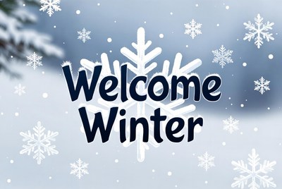 Welcome Winter Snowflakes Graphic