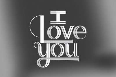 I Love You Typography