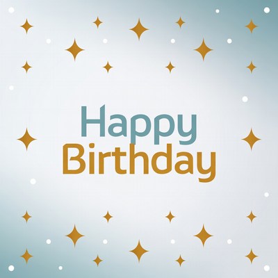 Happy Birthday with Stars