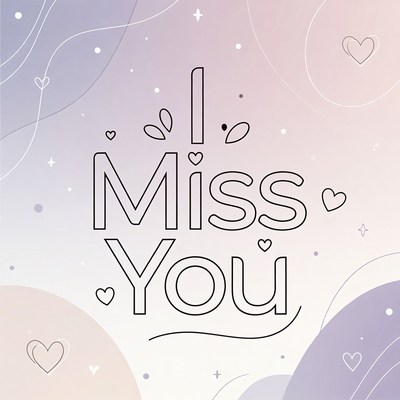 I Miss You Illustration