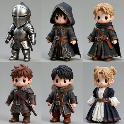 Chibi Fantasy Character Figures
