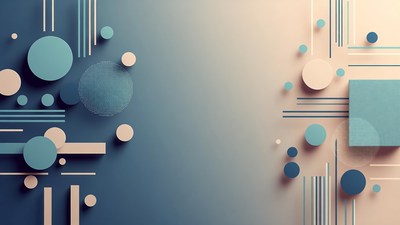 Abstract Geometric Blue Shapes Background