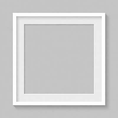 Empty White Picture Frame