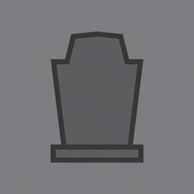 Gray Tombstone Icon