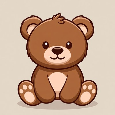 Cute cartoon teddy bear