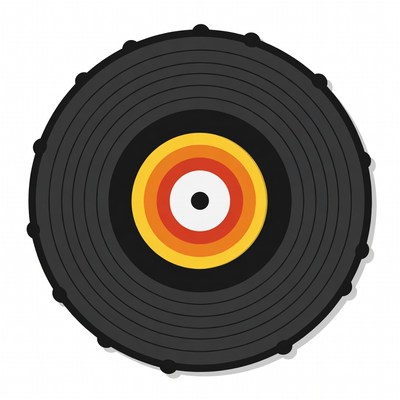 Vinyl Record Illustration