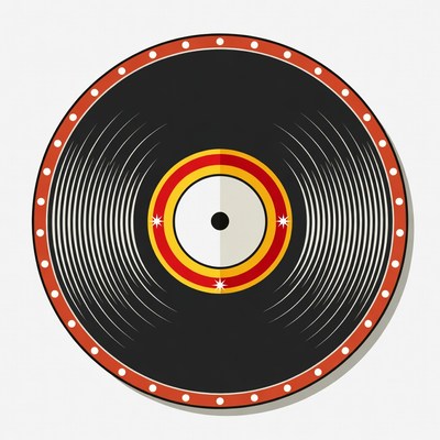 Vinyl Record Illustration