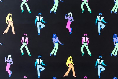 Colorful Silhouette Dancers Pattern