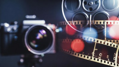 Camera and Film Reel Closeup