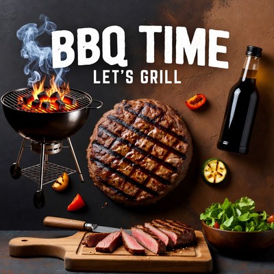 BBQ Time Grill with Steak