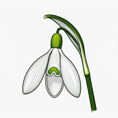 Snowdrop Flower Illustration