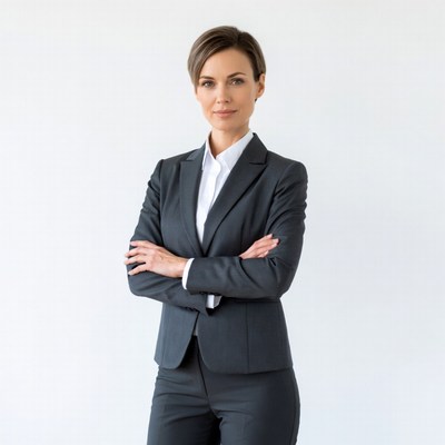 Confident businesswoman with arms crossed