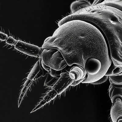 Silverfish insect close-up