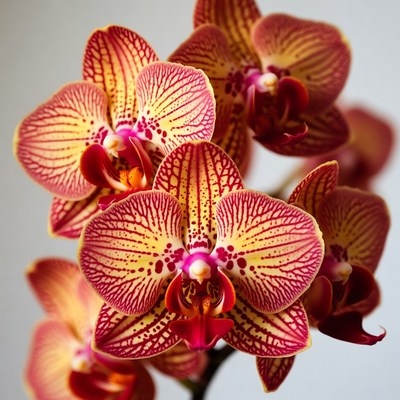 Vibrant Yellow Phalaenopsis Orchids Blooming
