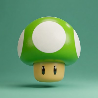 3D Mario Toadstool Mushroom