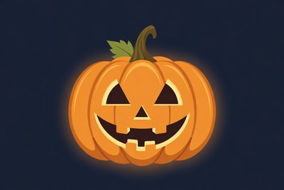 Carved Jack-o'-lantern Pumpkin