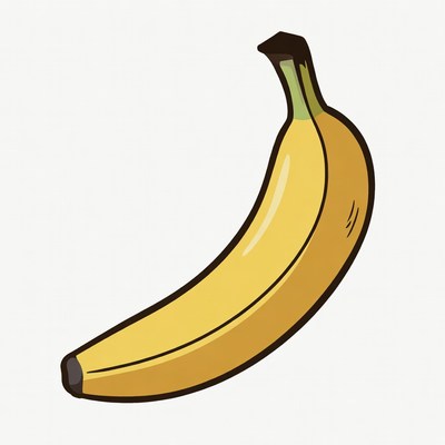 Yellow banana illustration