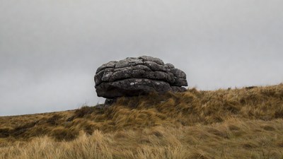 Large Boulder on Grassy Hill