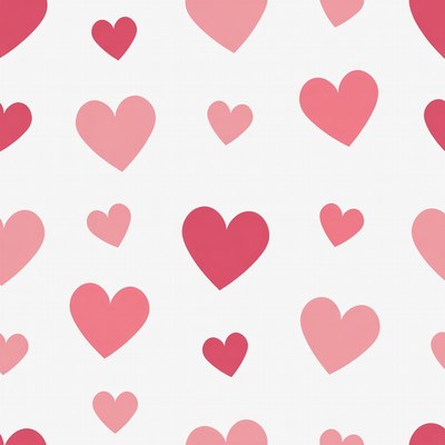 Pink Hearts Seamless Pattern