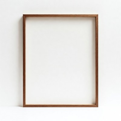 Empty Brown Wooden Picture Frame