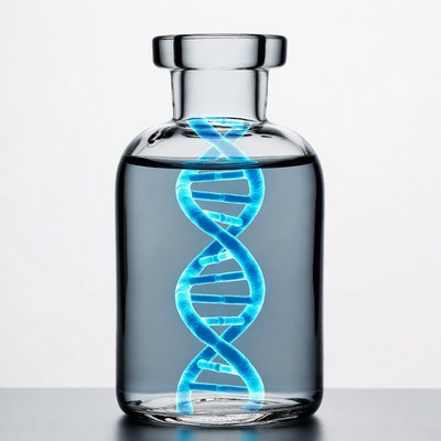 DNA Helix in Glass Jar