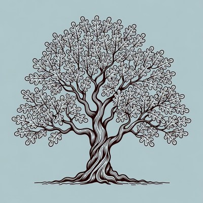 Oak Tree Illustration