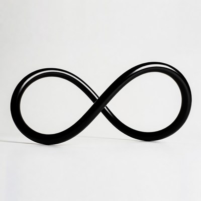 Black infinity symbol