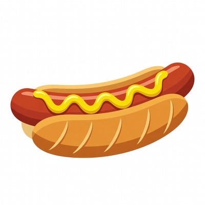 Hot dog with mustard