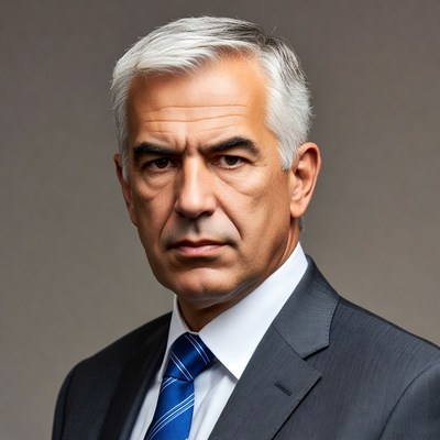 Senior man in suit and tie