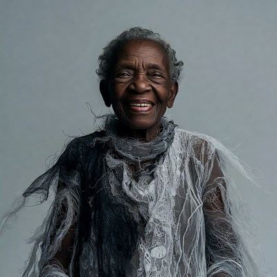 Elderly African-American woman smiling