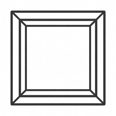 Black Outline Square Frame