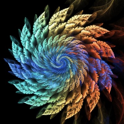 Colorful Fractal Spiral Mandala