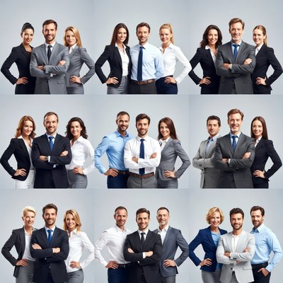 Diverse Business Team Posing Together