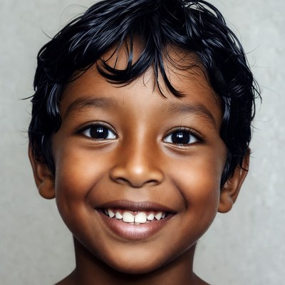 Smiling Indian boy close-up