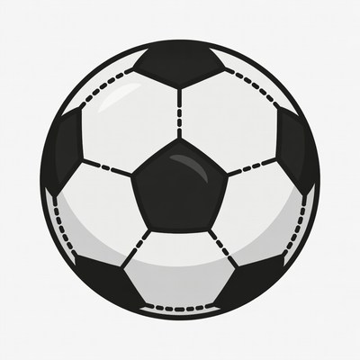 Black and white soccer ball