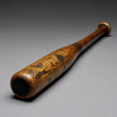 Vintage wooden baseball bat