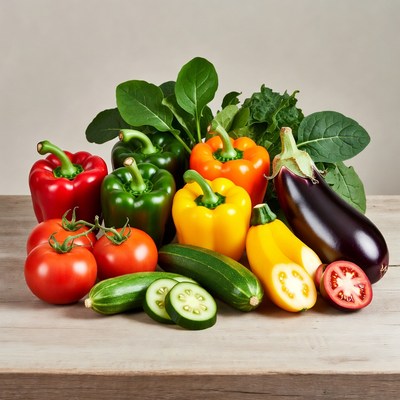 Fresh Assortment of Colorful Vegetables