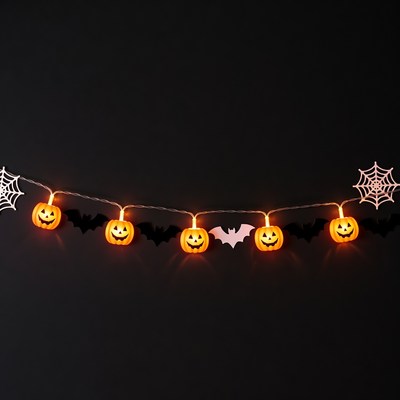 Halloween Pumpkin Bat Fairy Lights