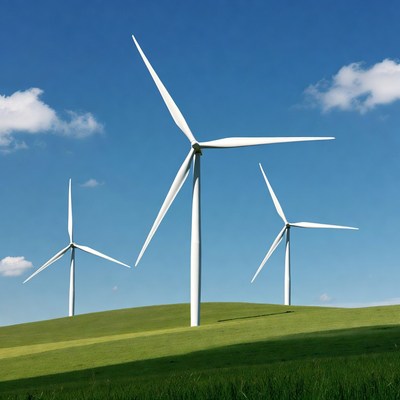 Wind Turbines on Green Hill