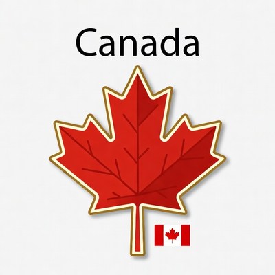 Canada Maple Leaf Flag Clipart