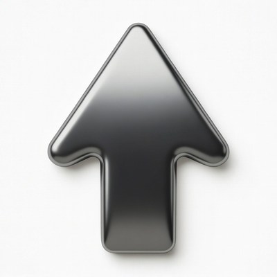 Shiny Black Up Arrow