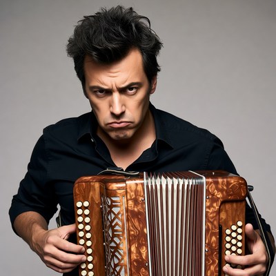 Man playing accordion