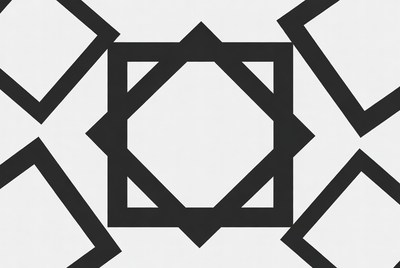 Black Geometric Square Pattern
