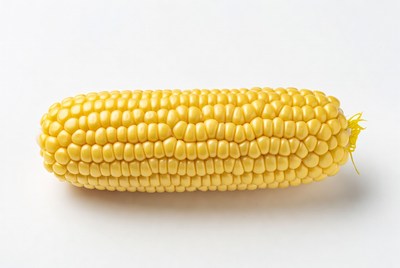 Fresh corn cob on white background