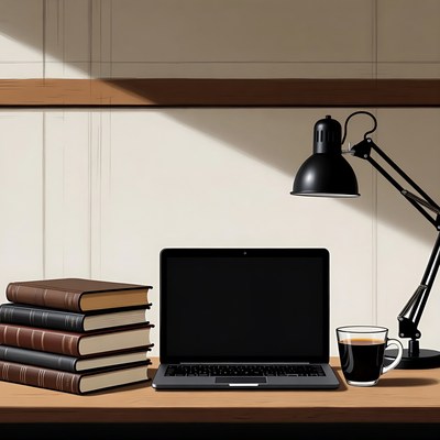 Laptop Books Desk Lamp