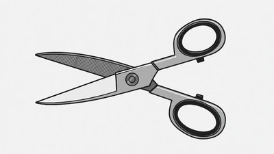 Open Scissors Illustration